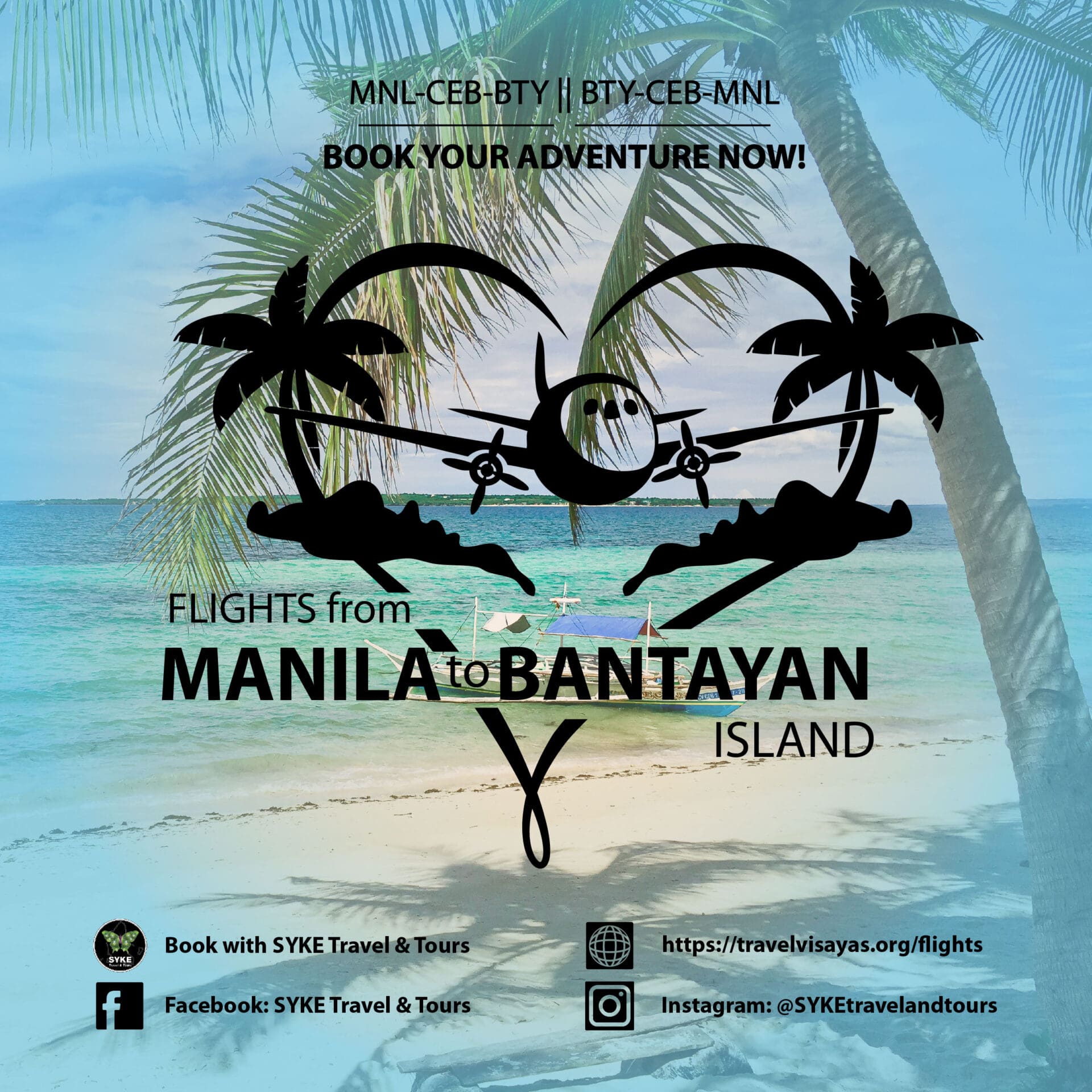 Flight Manila to Bantayan via Cebu